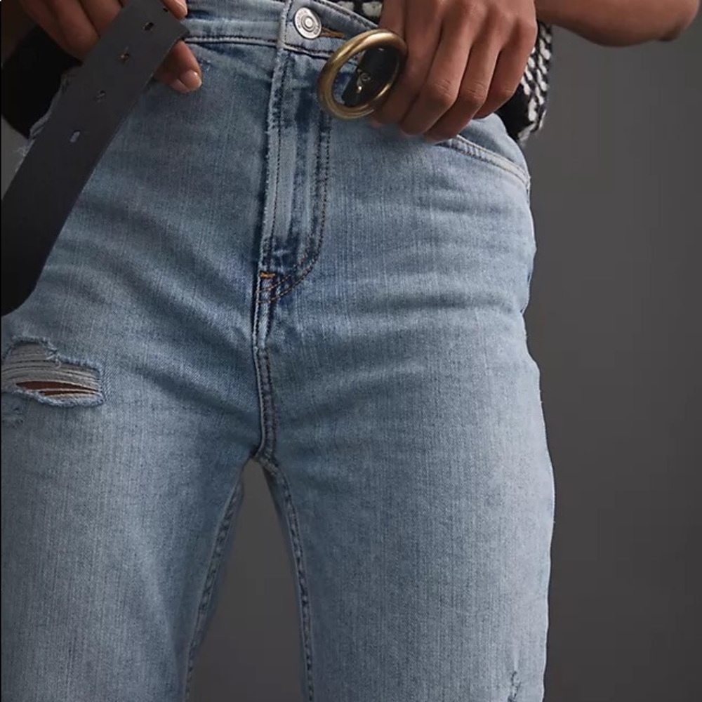 ✨ Anthropologie Hudson Holly Cropped Straight Jeans Sz 32 - Picture 3 of 6